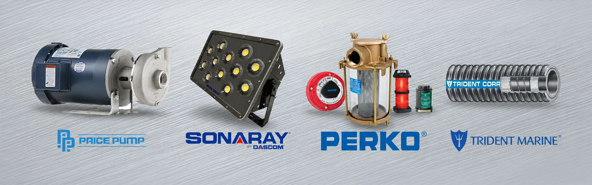 Price Pump, Sonaray, Perko, Trident Marine marine equipment lineup