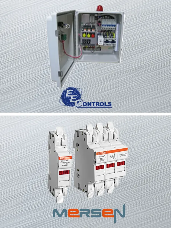 EC Controls electrical control panel, Mersen circuit breakers